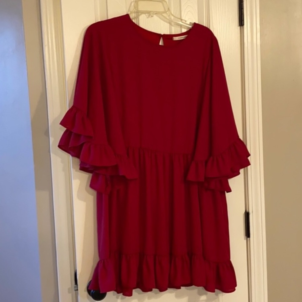 Red Ruffle Dress